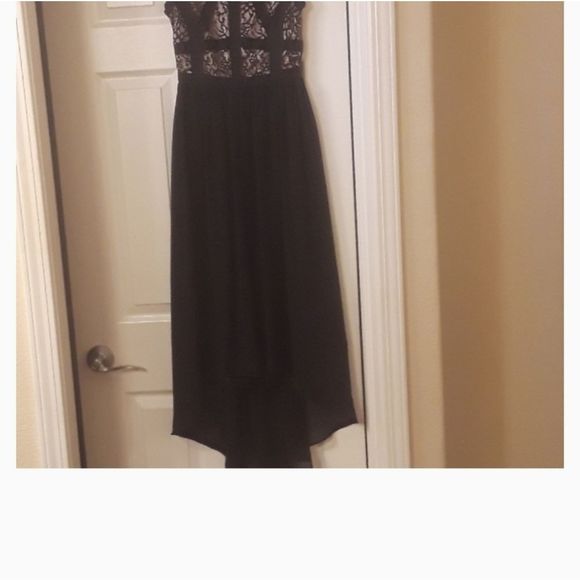 High Low Black and Nude Dress. - Picture 16 of 16